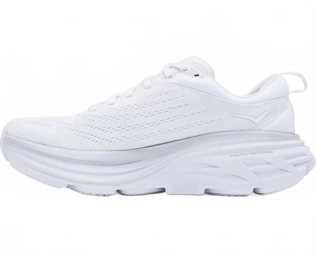 Hoka One One Women’S Bondi 8 Shoe In White 4