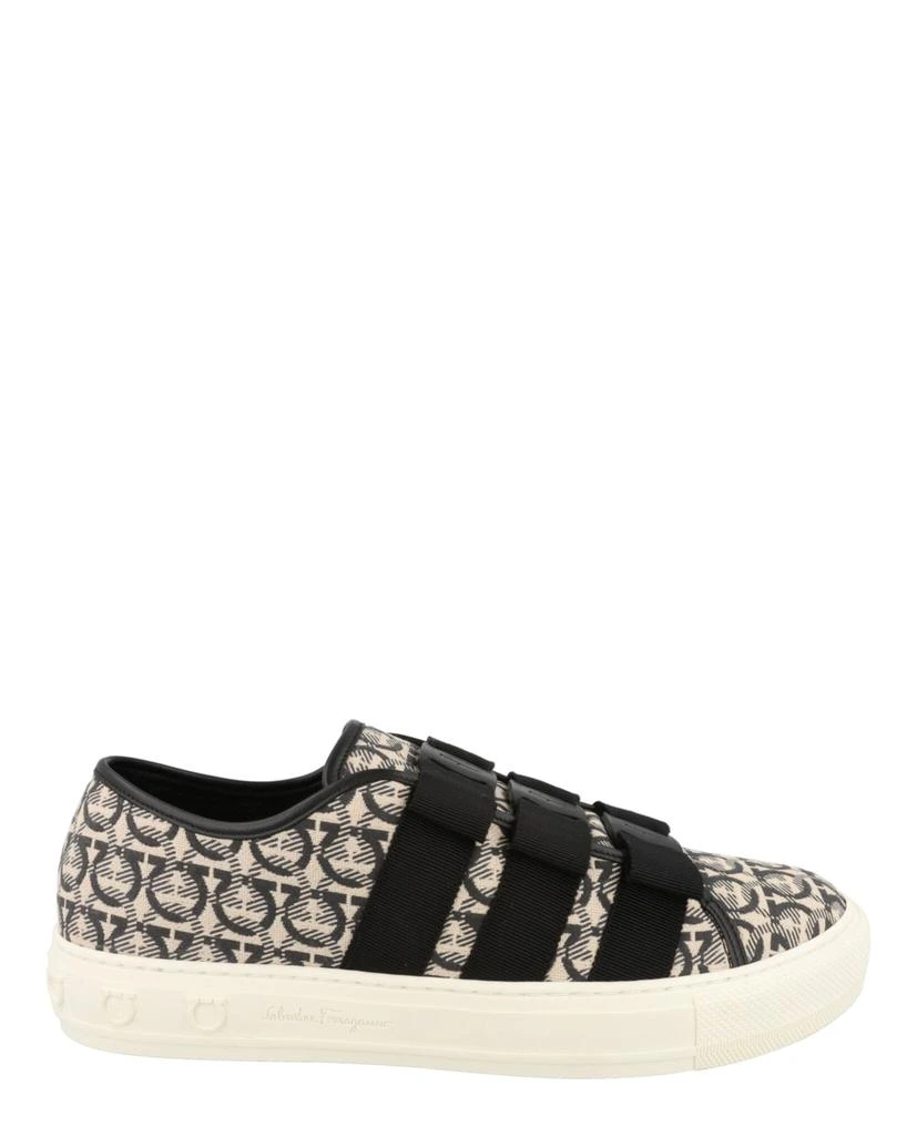 Salvatore Ferragamo Nataly Calfskin Leather Low-Top Sneakers