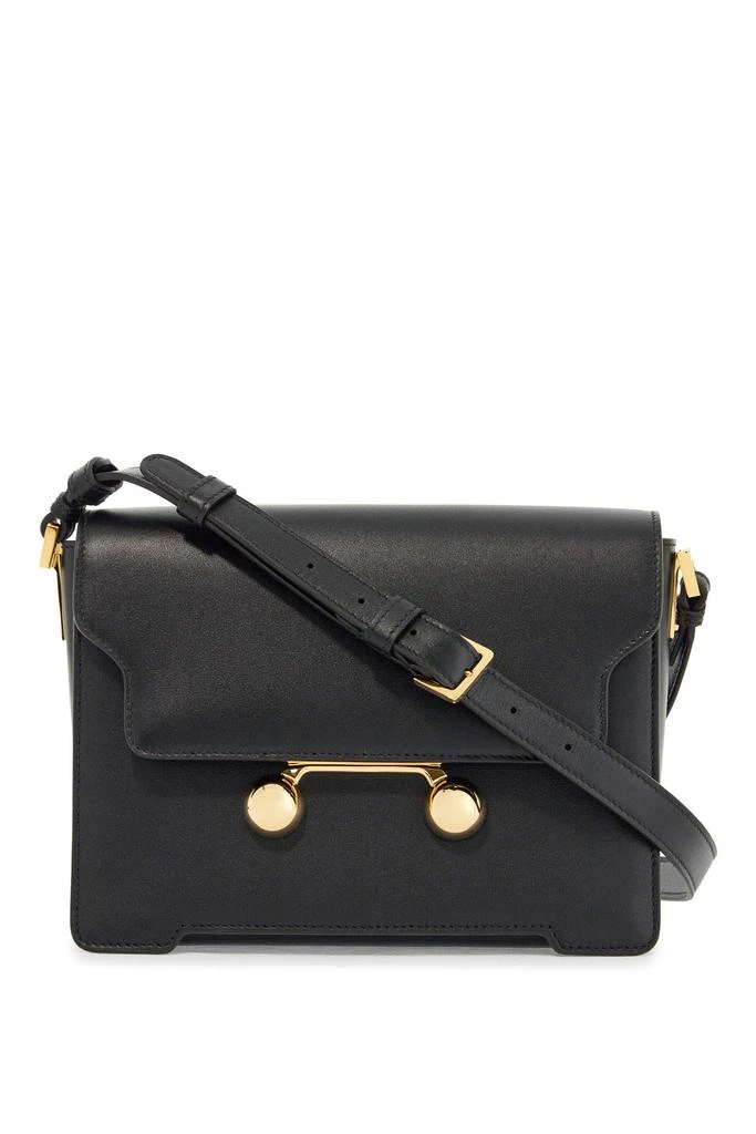 Marni black calfskin shopping bag with distinctive closure 1
