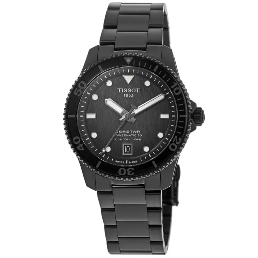 Tissot Seastar 1000 Powermatic 80 Graded Grey-Black PVD Black Steel Men's Watch 1