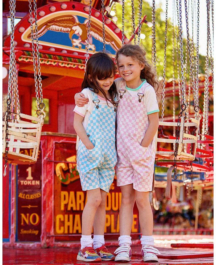 Dotty Dungarees Unisex Checkerboard Overall Shorts - Baby, Little Kid, Big Kid 3