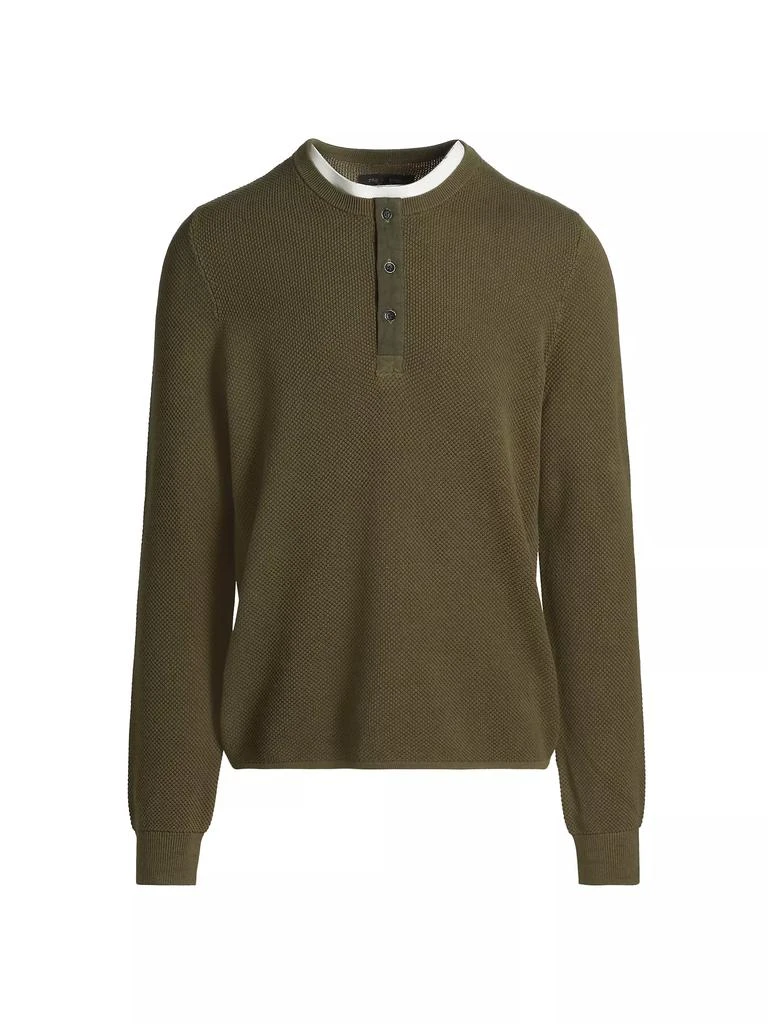 Rag & Bone Dexter Cotton Crewneck Henley 1