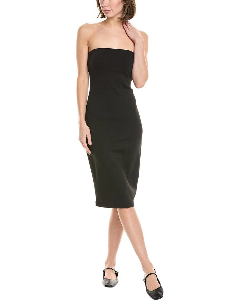 james perse mini dress James Perse Ribbed Shell Dress in Black