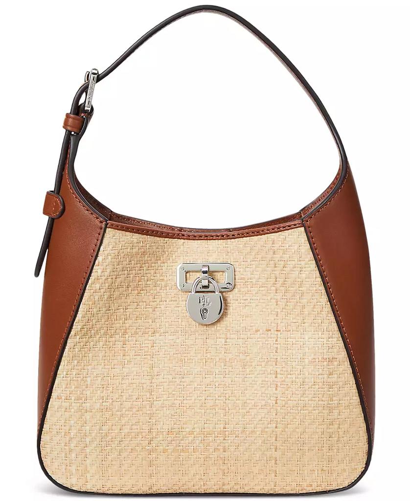 Ralph Lauren Raffia Mini Tanner Shoulder Bag