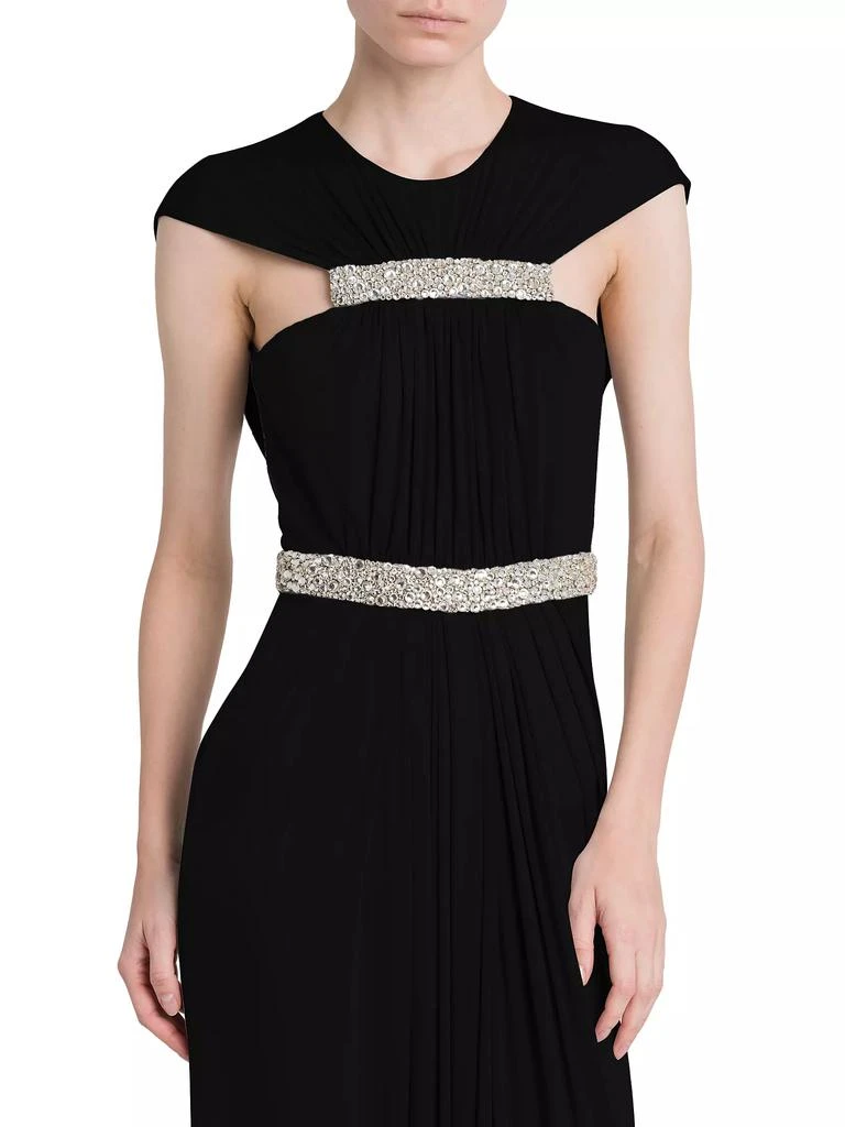 Alexander McQueen Jersey Crystal-Embellished Sleeveless Gown 6