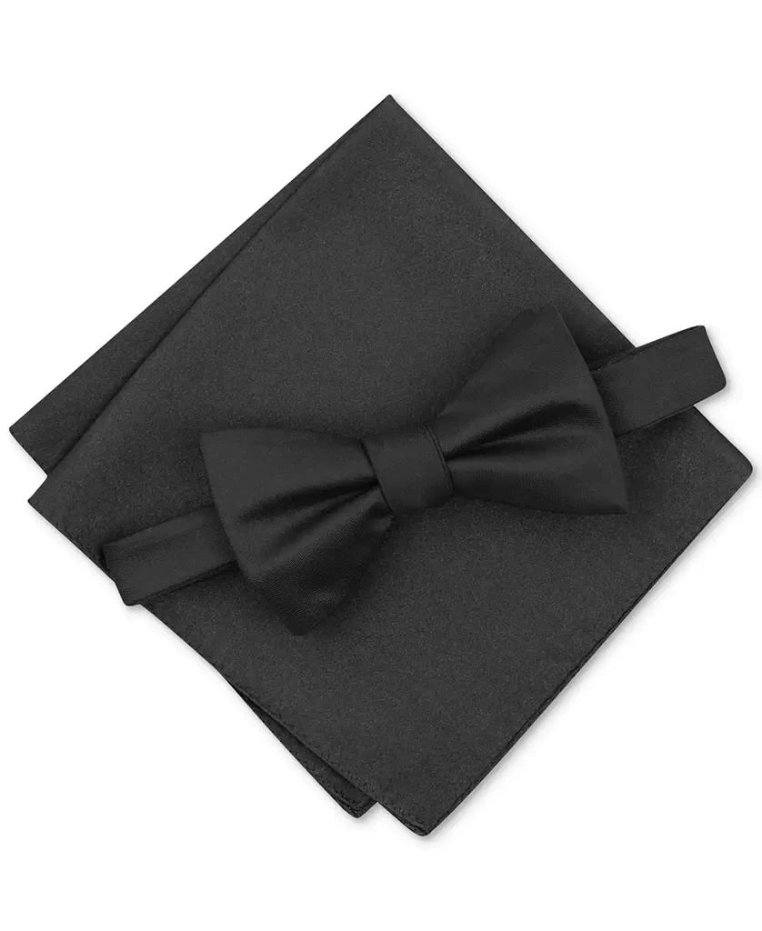 Alfani Men's Solid Texture Pocket Square and Bowtie, Created for Macy's 1