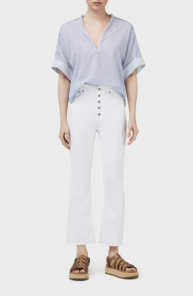 Rag & Bone Casey Exposed Button High Waist Ankle Flare Jeans 6