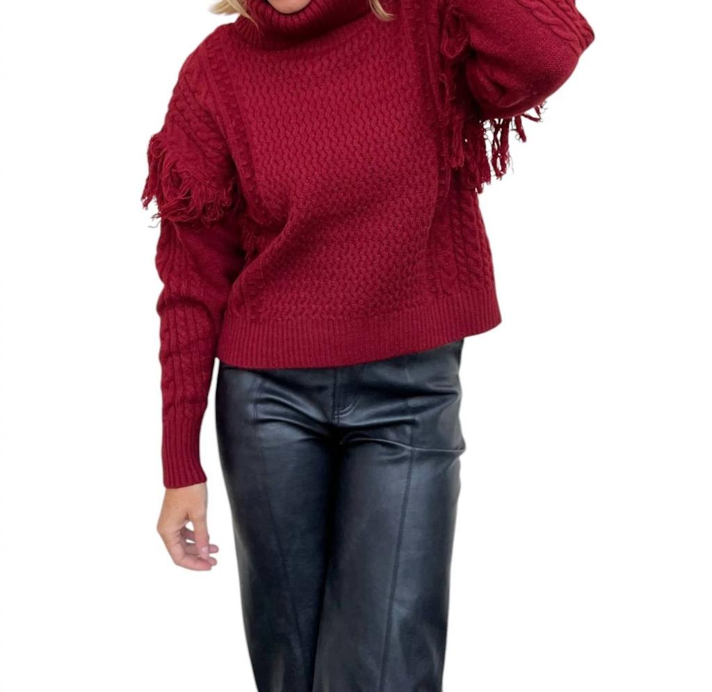 Dress Forum Dress Forum - Meet In The Middle Fringe Sleeve Sweater