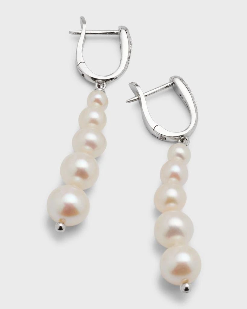 Utopia Graduated Pearl 
Diamond Earrings 3