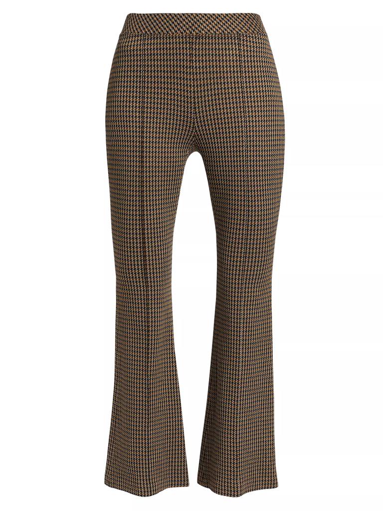 Rosetta Getty Houndstooth Flare Crop Pants