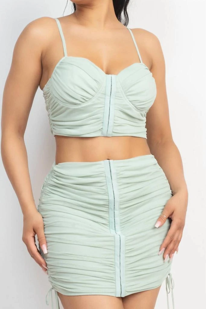 Shop Iris Basic Shop Iris Basic - Krystal Skirt And Bra Top Set 4