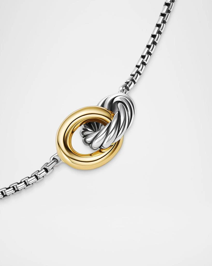 David Yurman Petite Cable Linked Necklace in Silver and 14K Gold, 15-17"L 4