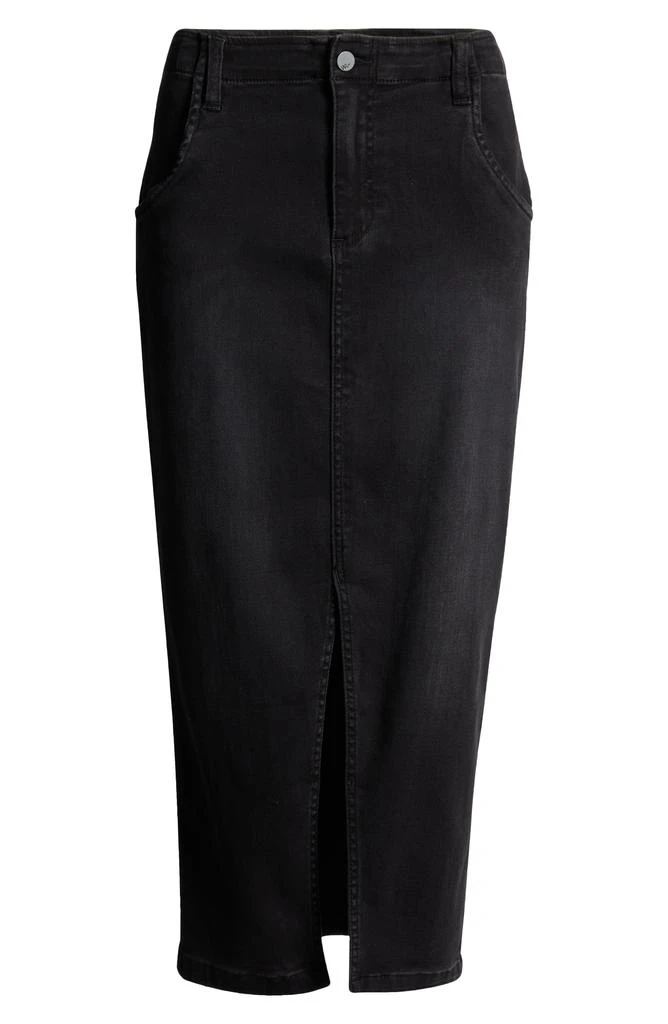 Wash Lab Denim Daily Slit Denim Midi Skirt 5