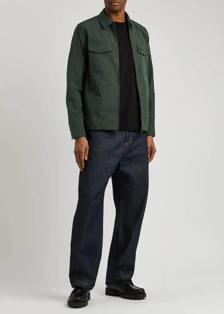 Fred Perry Logo-embroidered shell overshirt  4