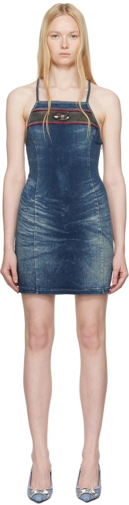 Diesel Blue De-Pilu-Dress-S Denim Minidress 1