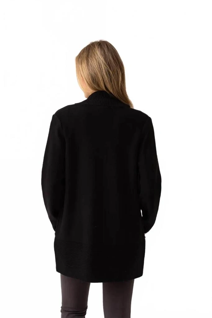 MARBLE Edge To Edge Longline Long Sleeve Cardigan In Black 2