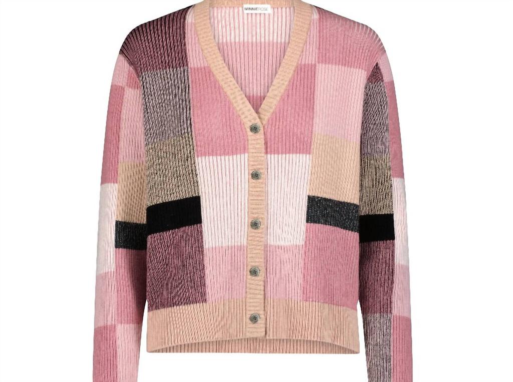 Minnie Rose Minnie Rose - Ribbed Plaited Cardigan