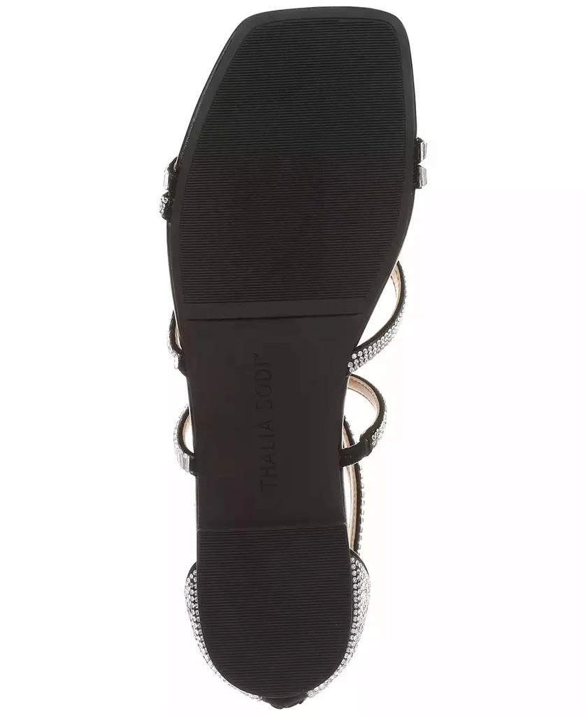 Thalia Sodi Women's Dana Embellished Strappy Flat Sandals 5