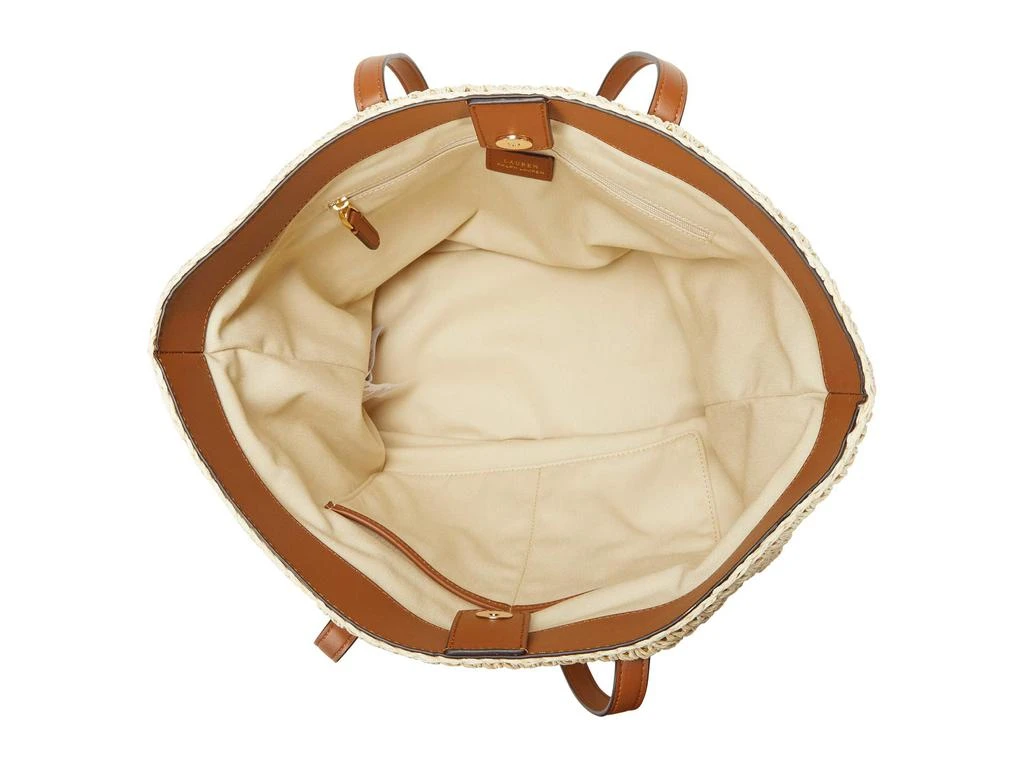 Ralph Lauren Crochet-Straw Medium Whitney Tote 3
