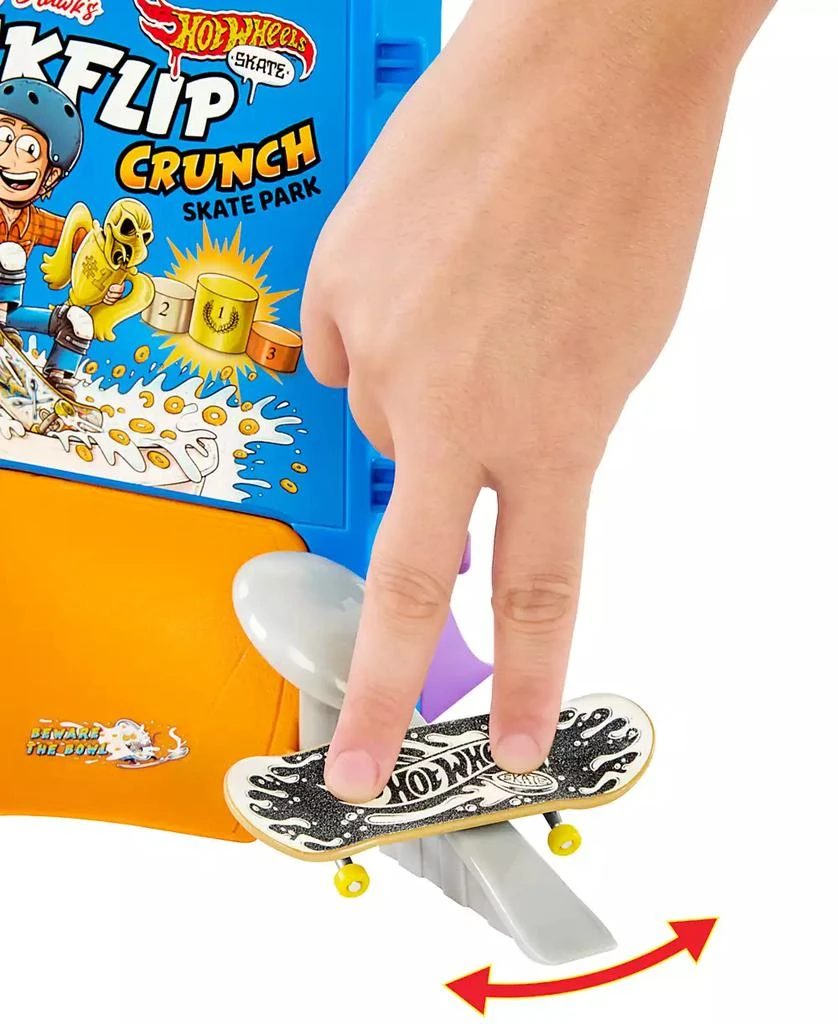 Hot Wheels Tony Hawk Cereal Skate Bowl Fingerboard Set with 1 Exclusive Board 6