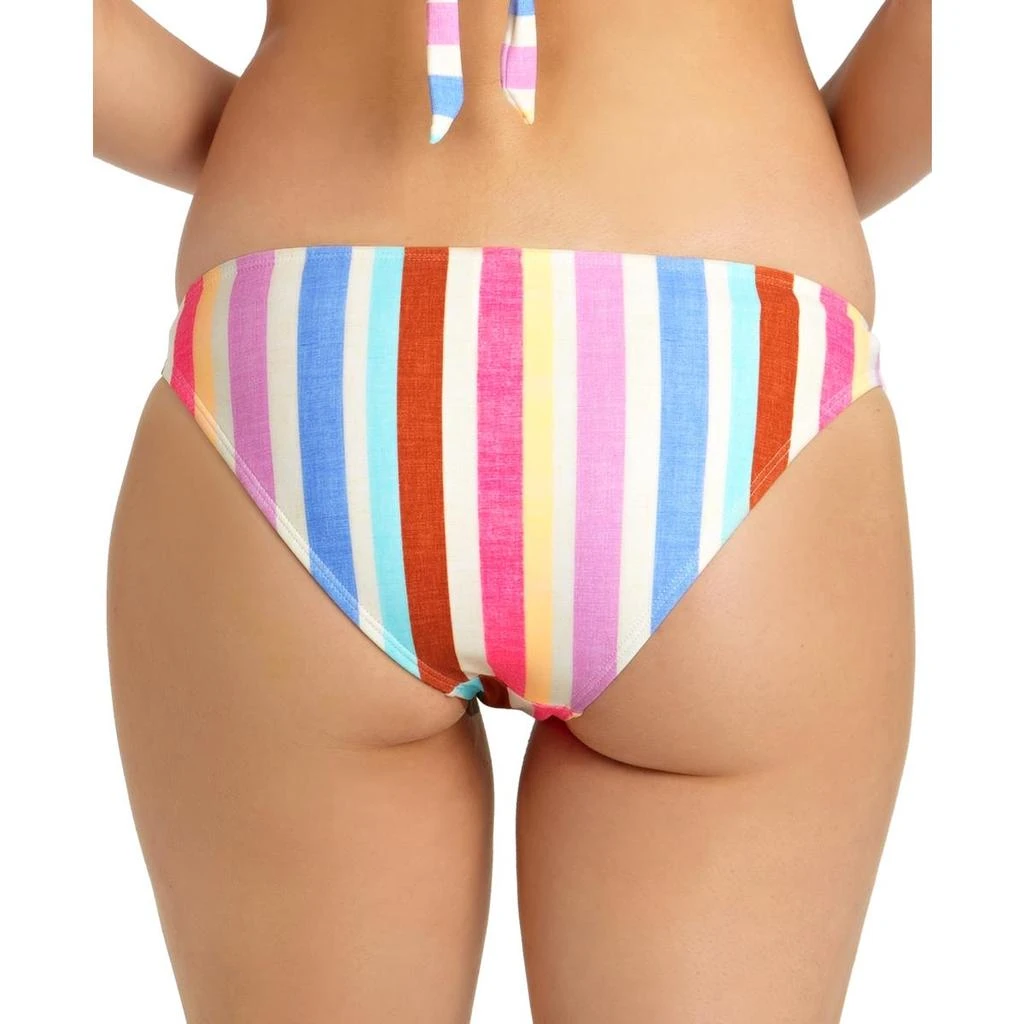 California Waves Womens Striped Ring Detail Swim Bottom Separates 2