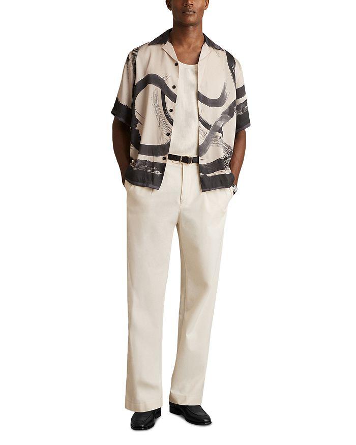 REISS Oversized Printed Camp Shirt