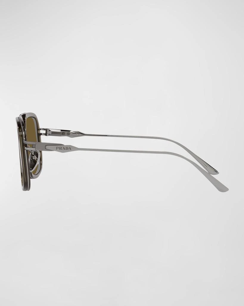 Prada Men's Double-Bridge Rectangle Sunglasses 2