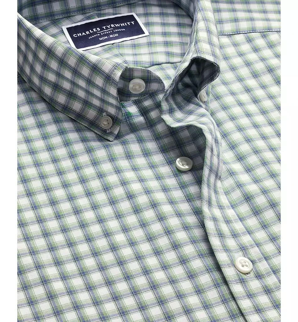 Charles Tyrwhitt Men's Slim Fit Long Sleeve Check Button-Down Shirt 5