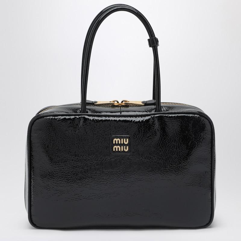 Miu Miu Black Beau bag in Naplak patent leather - Tote Bags