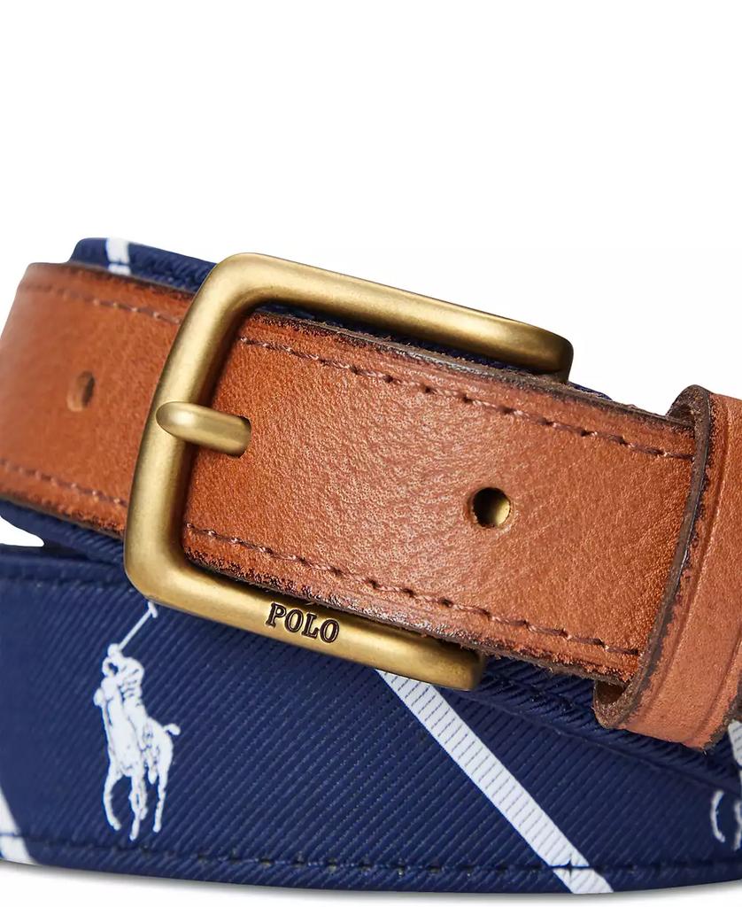 Ralph Lauren Men's Leather-Trim Belt