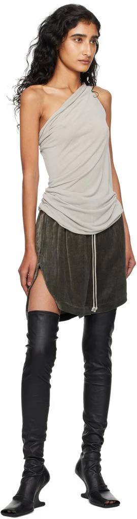 Rick Owens Khaki Concordians Velvet Boxer Shorts 4