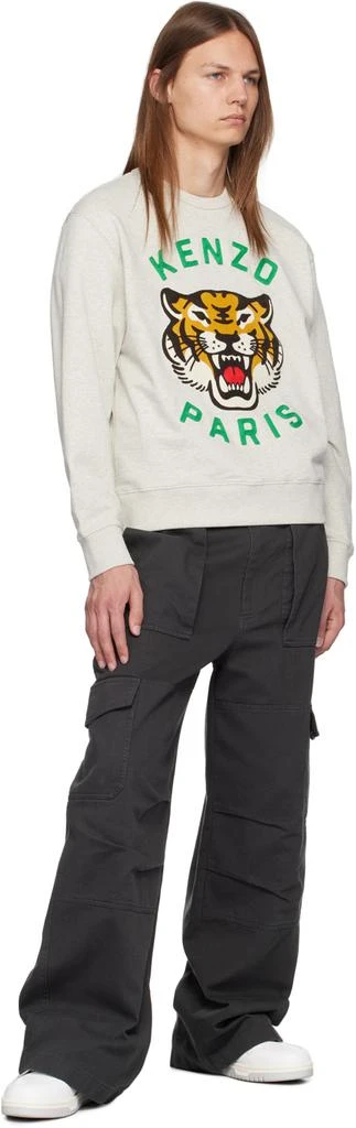 Kenzo Gray Kenzo Paris Lucky Tiger Sweatshirt 4