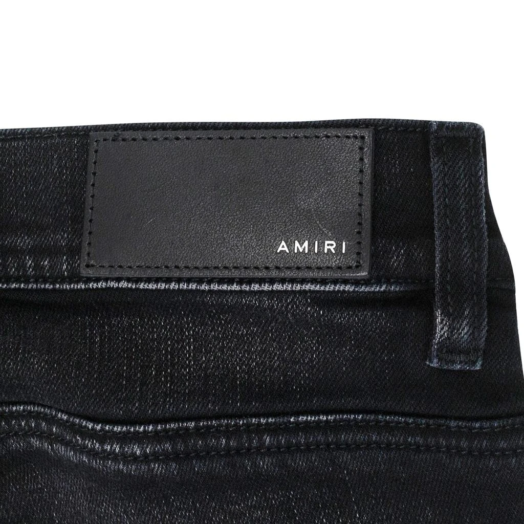 AMIRI BANDANA ART PATCH AGED BLACK JEANS 4