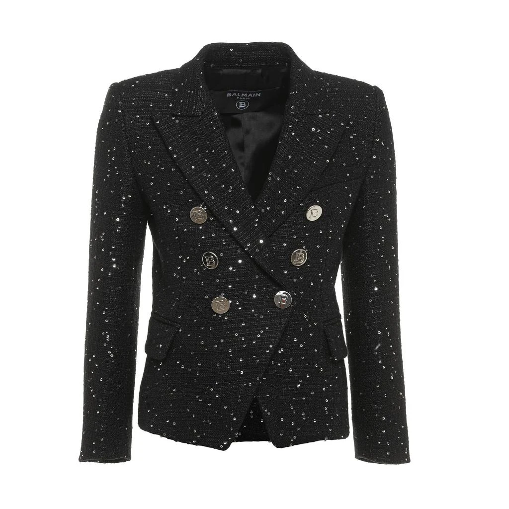 Balmain Balmain Kids Sequin Embellishment Double-Breasted Blazer