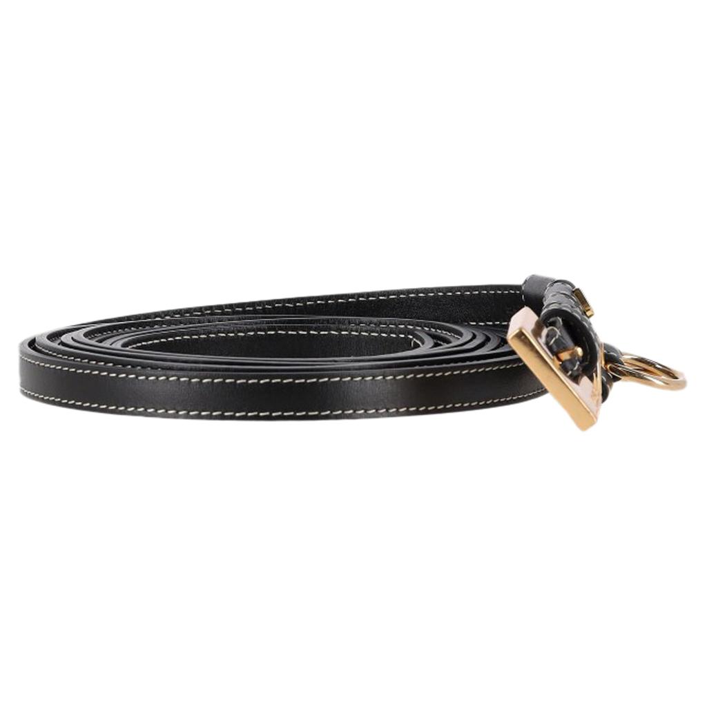 Shop Le Ceinture Moisson Belt in Black Leather on Sale at