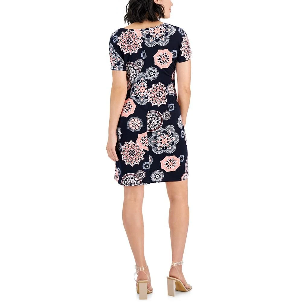 Robbie Bee Petite Printed Round-Neck Short-Sleeve Dress 2