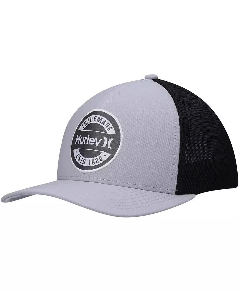 Hurley Men's Gray Charter Trucker Snapback Hat 1