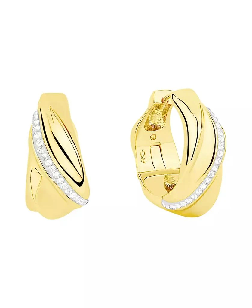 And Now This Crystal Hinged Hoop Earrings