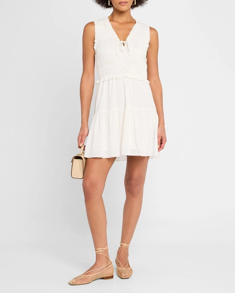 Paige Fraise Smocked Knit Mini Dress 2