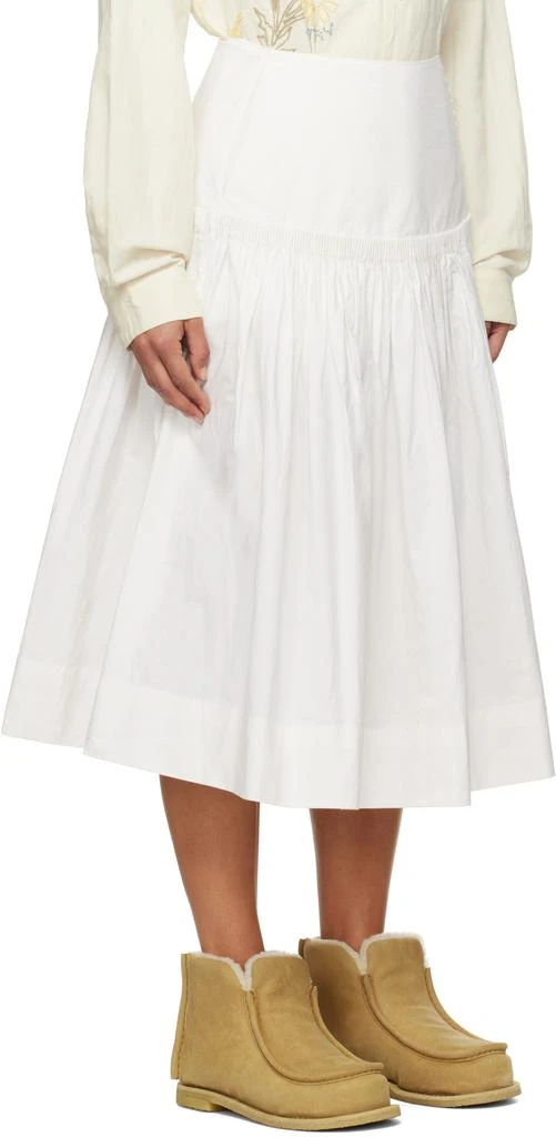 Story mfg. White Cardamine Midi Skirt 2