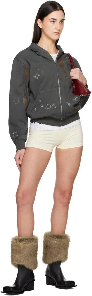 Praying Gray Mud Rhinestone Hoodie 4
