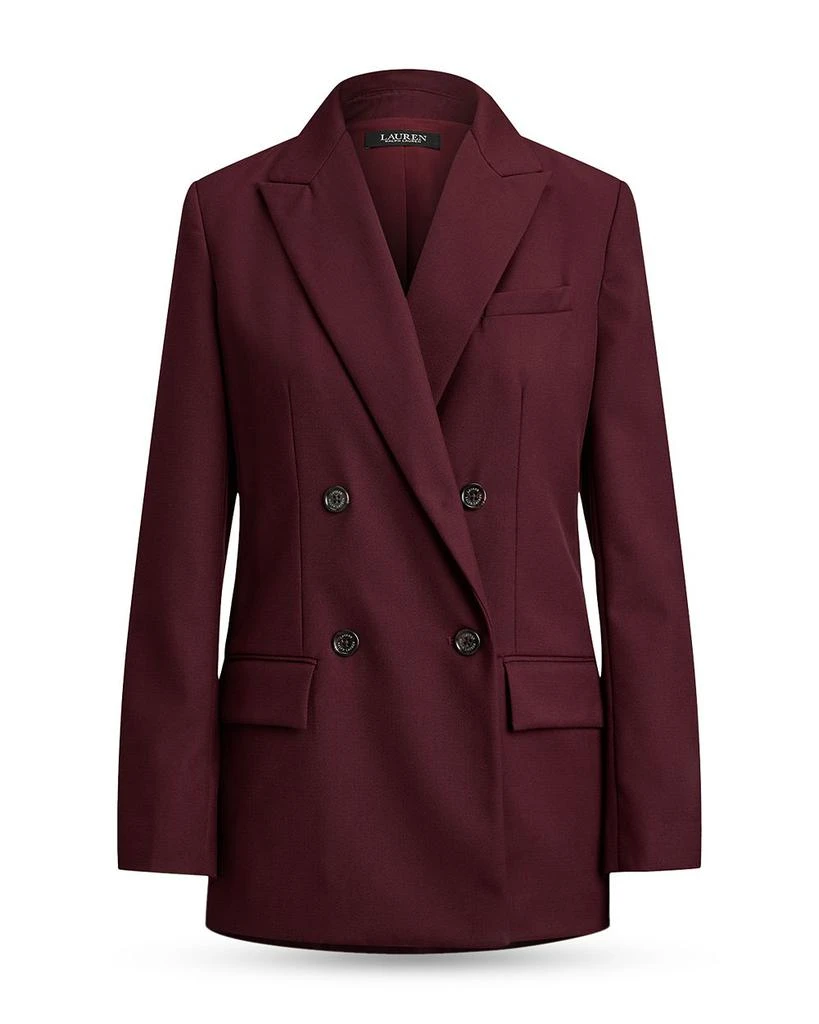 Ralph Lauren Double Breasted Wool Blend Twill Blazer 5