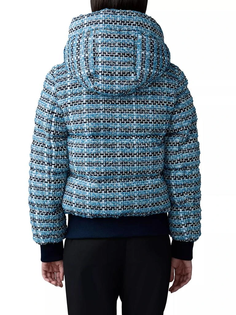 Mackage Shirly Mixed Media Tweed Quilted Down Bomber Jacket 5
