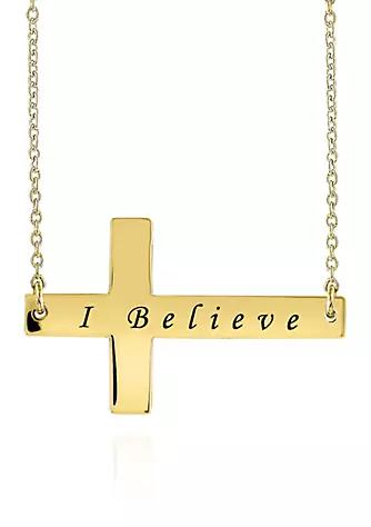 Belk & Co. Co. 10K Yellow Gold Sideways Cross Pendant
