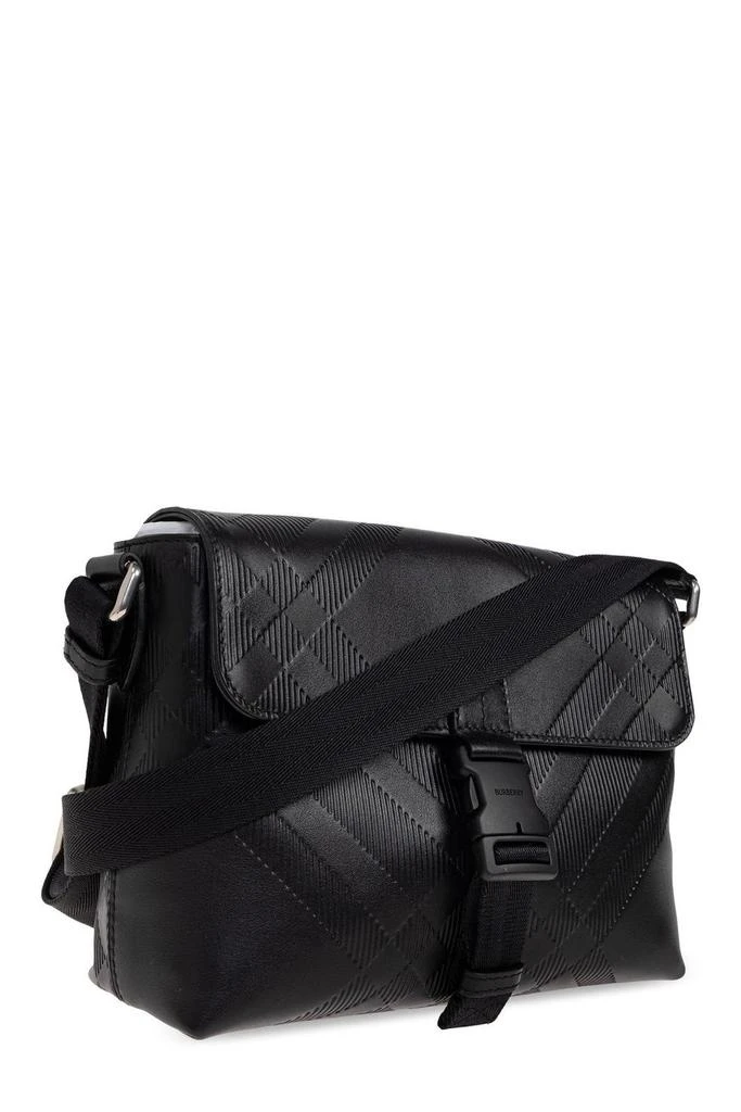 Burberry Burberry Small Embossed Check Buckled Messenger Bag 3