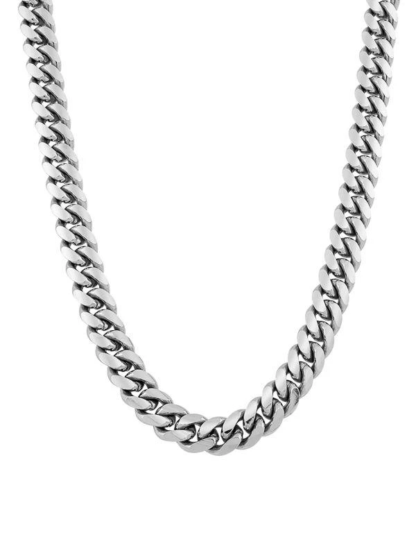 Saks Fifth Avenue Sterling Silver Cuban Chain Necklace/26" 1