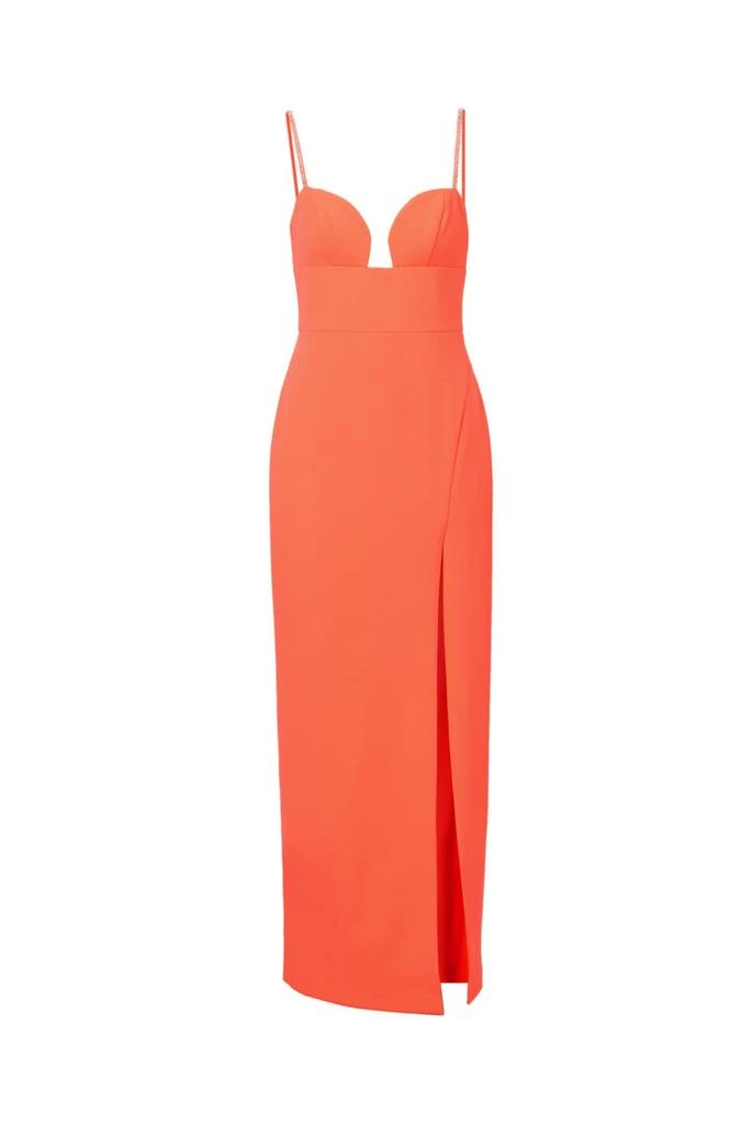Adrianna Papell Stretch crepe gown with slit 1