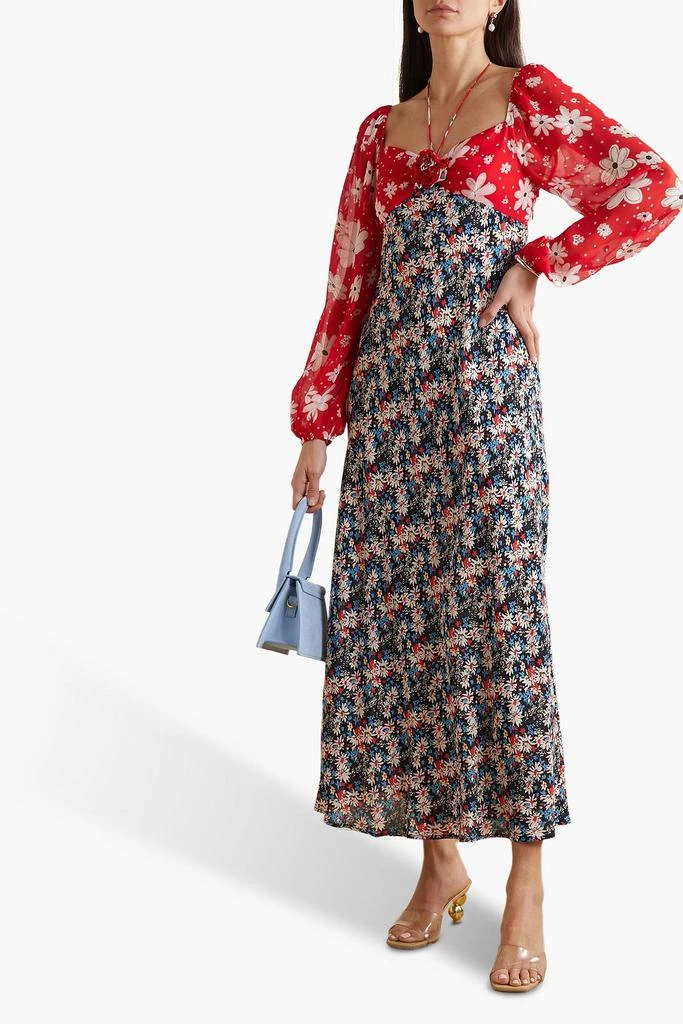 RIXO Jeanie floral-print crepe halterneck midi dress 2