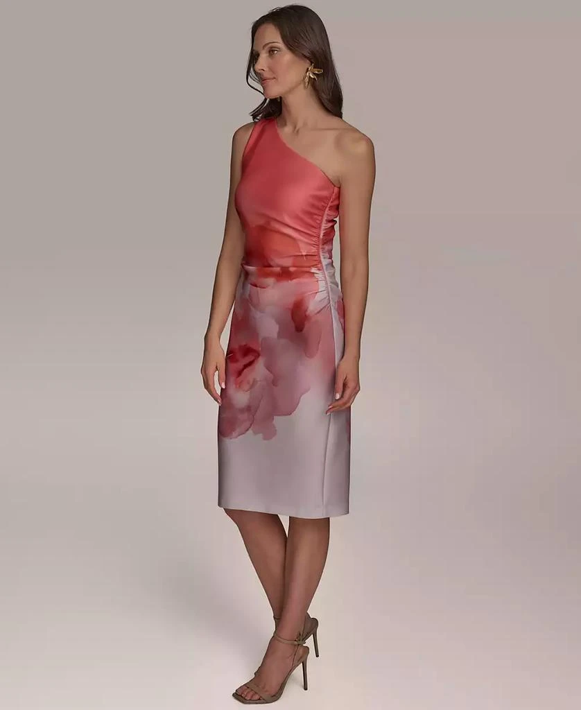 Macys Calvin Klein Floral Draped Halter Gown Donna Karan Petite