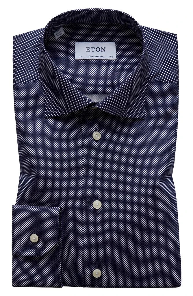 Eton Contemporary Fit Signature Polka Dot Dress Shirt 4